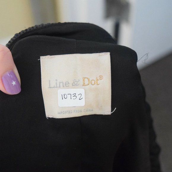 Line & Dot Matte Black Sequin Cascade Jacket - Picture 8 of 11